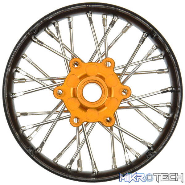 1/4 Pro-Spec Aluminum V2 Bead Front Wheel Black/Gold (1) Promoto-SM 1/4 Pro-Spec Aluminum V2 Bead Front Wheel Black/Gold (1) Promoto-SM