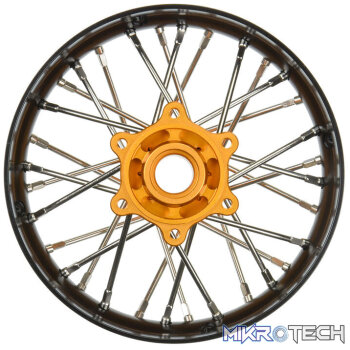 1/4 Pro-Spec Aluminum V2 Bead Rear Wheel Black/Gold (1) Promoto-SM