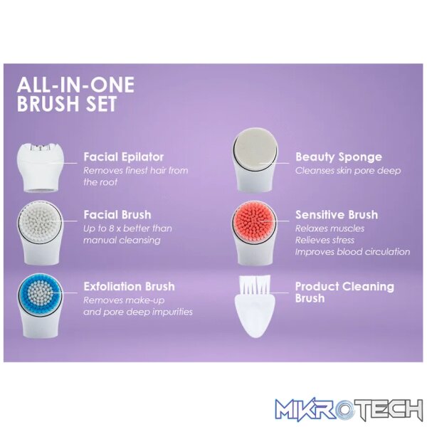 1590 - Carmen Facial Epilator & Brush Set - Image 4