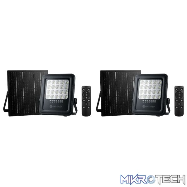 2 x Switched - 50w Solar Floodlight with Remote 2 x Switched - 50w Solar Floodlight with Remote