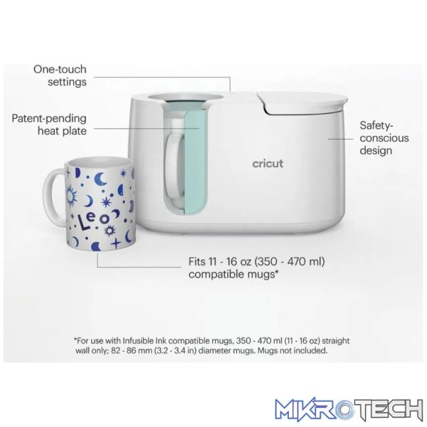 2009663 - Cricut Mugpress (standalone); Give the gift of vibrant; professional-quality; personalized mugs with Cricut Mug Press - Image 3
