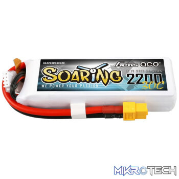 2200mAh 11.1V 3S1P 30C LiPo with XT60