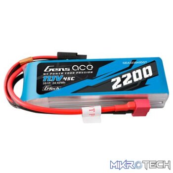 2200mAh 11.1V 45C 3S1P G-Tech Smart Lipo Battery Pack w/ Deans