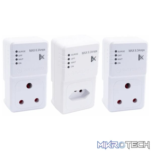 3 x Switched High Surge Appliance Protection 3 x Switched High Surge Appliance Protection