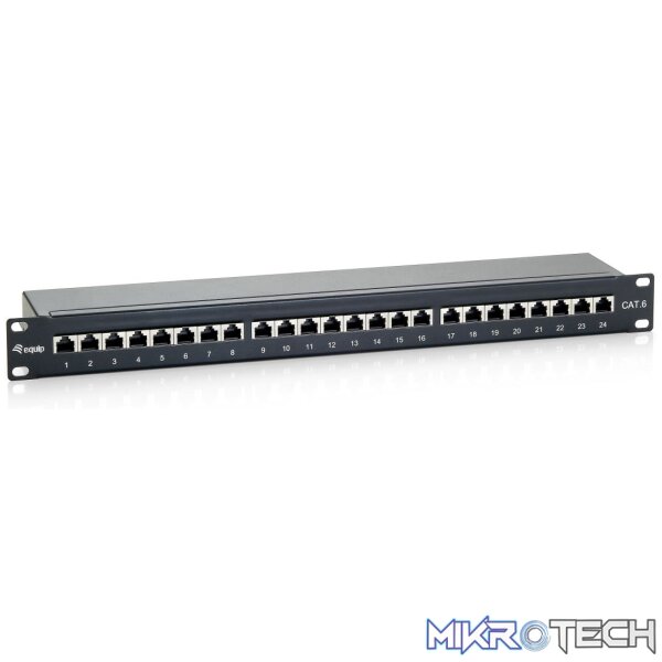326424 Premium 24-Port Cat.6 Shielded Patch Panel, Black - Image 3