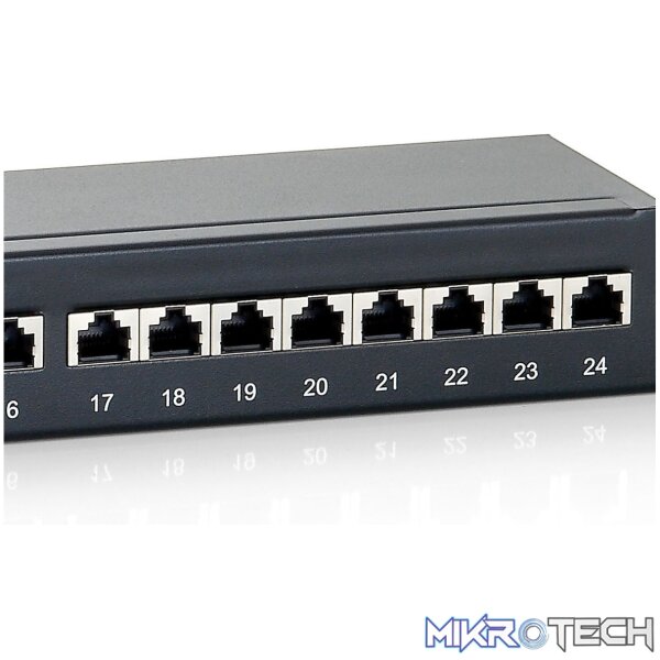 326424 Premium 24-Port Cat.6 Shielded Patch Panel, Black - Image 4