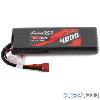 4000mAh 7.4V 2S1P 60C LiPo Battery with Deans