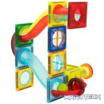 45 Magnetic Tiles and Marble Run Parts - Image 2