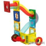 45 Magnetic Tiles and Marble Run Parts - Image 3