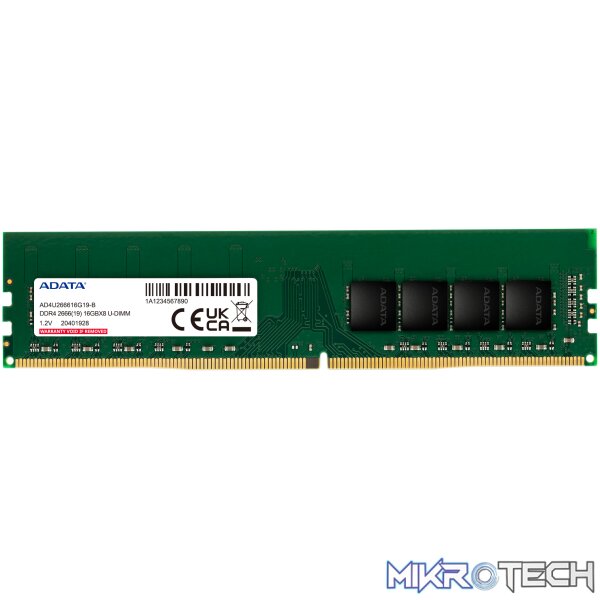 4GB ADATA DIMM DDR4 PC-2666 - Image 2