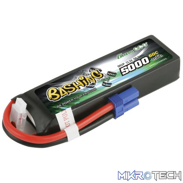5000mAh 11.1V 3S1P 60C LiPo Battery with EC5 - Bashing 5000mAh 11.1V 3S1P 60C LiPo Battery with EC5 - Bashing