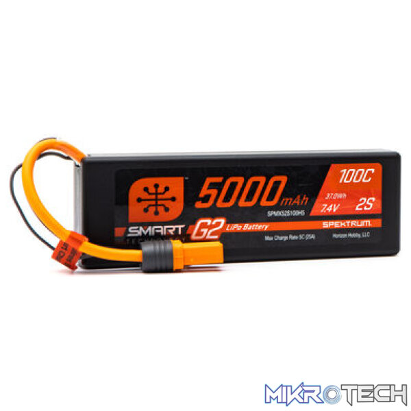 5000mAh 2S 7.4V Smart G2 LiPo 100C: IC5 5000mAh 2S 7.4V Smart G2 LiPo 100C: IC5