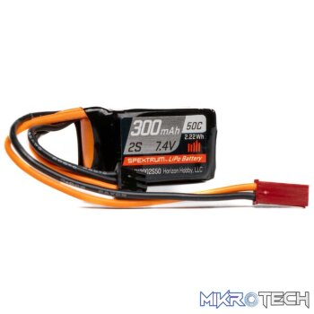 7.4V 300mAh 2S 50C LiPo Battery JST-RCY