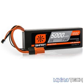7.4V 5000mAh 2S 100C Smart Hardcase LiPo Battery IC5