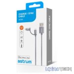 AC330 Micro USB + 8pin Charge & Sync MFI Braided Cable - Image 4