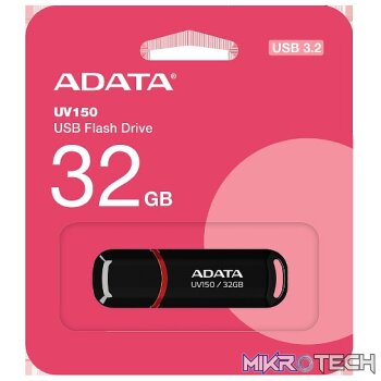 ADATA UV150 USB 3.2 32GB SNAP CAP BLACK