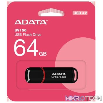 ADATA UV150 USB 3.2 64GB SNAP CAP BLACK