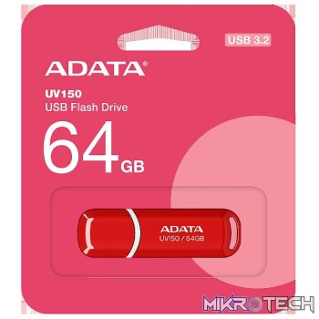 ADATA UV150 USB 3.2 64GB SNAP CAP RED