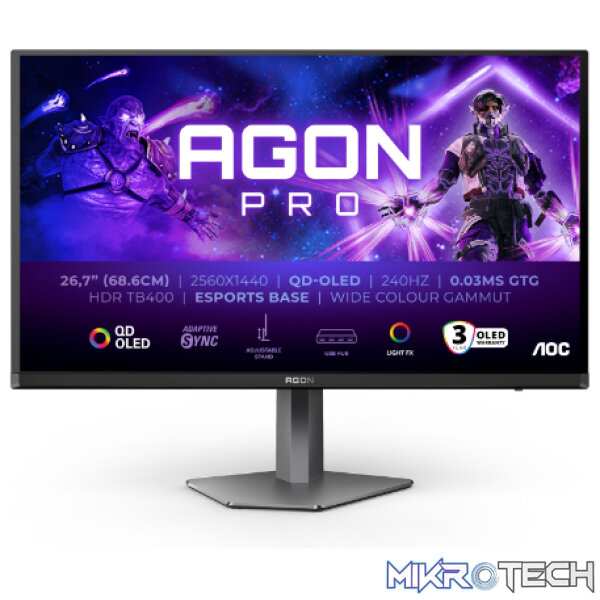 AOC AGON PRO AG326UZD 32? 4K UHD 240 Hz OLED Gaming Monitor AOC AGON PRO AG326UZD 32? 4K UHD 240 Hz OLED Gaming Monitor