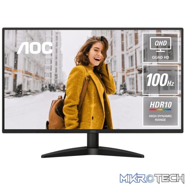 AOC Q27B36 27? QHD (2560×1440) IPS 100Hz 1ms MPRT HDR10 Adaptive-Sync Monitor AOC Q27B36 27? QHD (2560×1440) IPS 100Hz 1ms MPRT HDR10 Adaptive-Sync Monitor