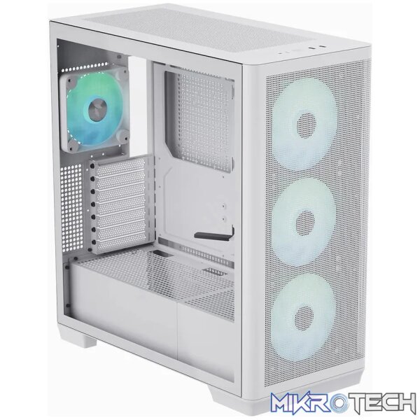 APNX C1-R premium White mid-tower ATX case - 4x PWM ARGB Fan Included - 3x2.5'' or 3x 3.5'' - 360mm radiator - BTF Compatible. APNX C1-R premium White mid-tower ATX case - 4x PWM ARGB Fan Included - 3x2.5'' or 3x 3.5'' - 360mm radiator - BTF Compatible.