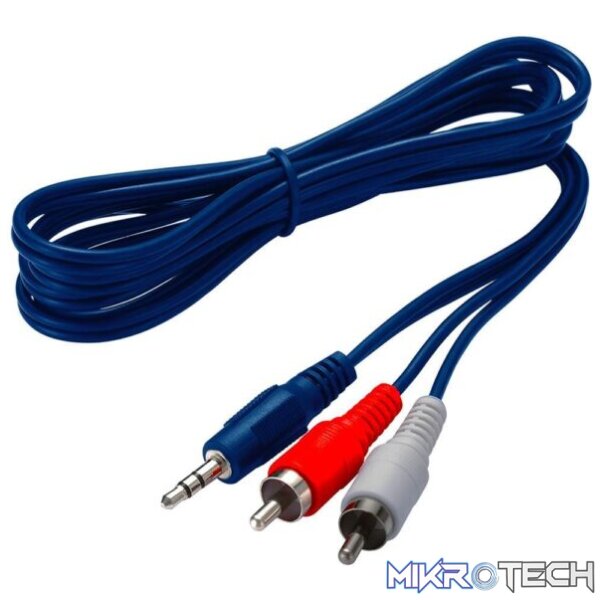 AR105 3.5mm Aux Audio Jack Male to Male RCA 5.0m Cable AR105 3.5mm Aux Audio Jack Male to Male RCA 5.0m Cable