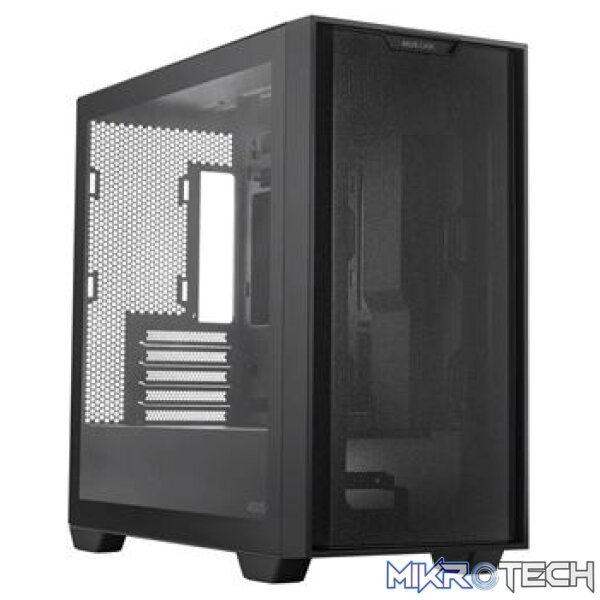 ASUS A21 PLUS Clear Tempered Glass Mesh Steel Black Micro-ATX Mid-Tower Gaming Chassis - Image 3