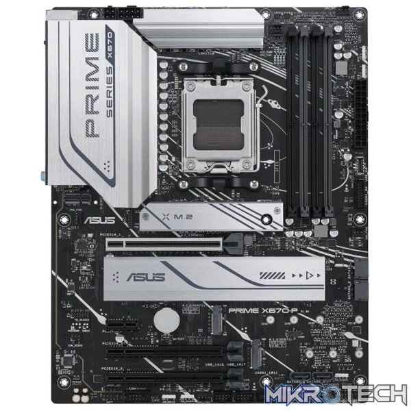 ASUS AMD Ryzen PRIME X670-P AM5 DDR5 PCIe 4.0 ATX Motherboard - Image 2