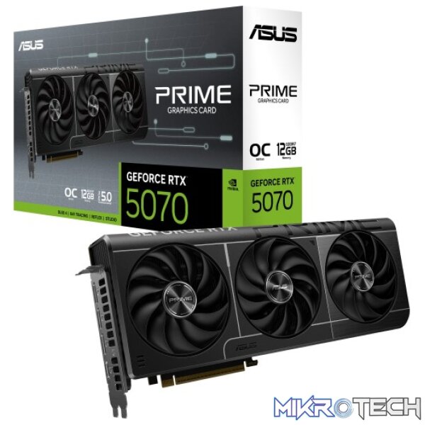 ASUS GeForce RTX 5070 Prime OC Edition 12GB GDDR7 192-bit PCIe 5.0 Graphics Card ASUS GeForce RTX 5070 Prime OC Edition 12GB GDDR7 192-bit PCIe 5.0 Graphics Card
