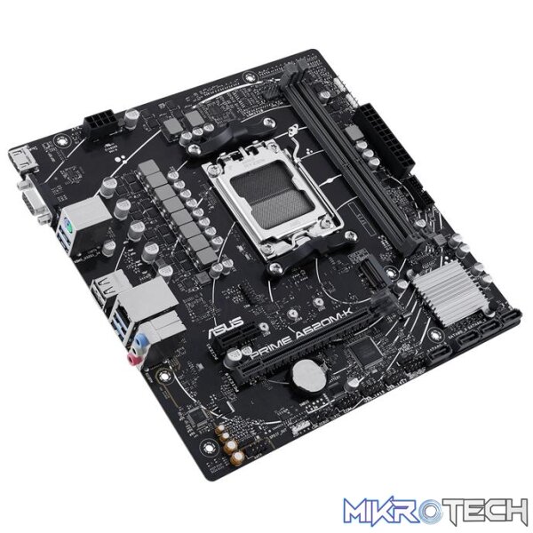 ASUS PRIME A620M-K AMD A620 Ryzen Socket AM5 Micro-ATX Desktop Motherboard - Image 3