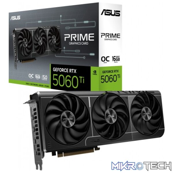 ASUS PRIME OC Edition GeForce RTX 5060 Ti 16GB GDDR7 Graphics Card ASUS PRIME OC Edition GeForce RTX 5060 Ti 16GB GDDR7 Graphics Card
