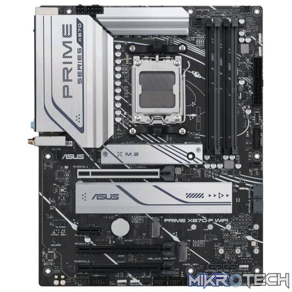 ASUS PRIME X670-P WIFI AMD X670 Ryzen Socket AM5 ATX Desktop Motherboard - Image 2