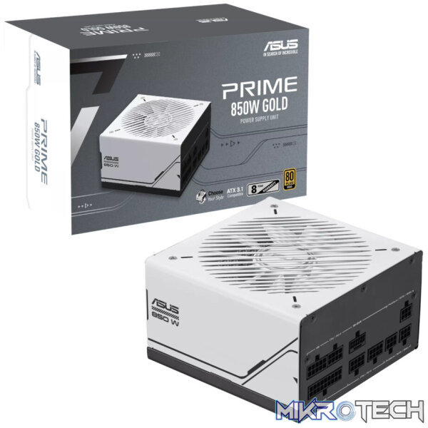 ASUS Prime 850W 80+ Gold PCIe 5.0 12VHPWR Fully Modular ATX Power Supply ASUS Prime 850W 80+ Gold PCIe 5.0 12VHPWR Fully Modular ATX Power Supply