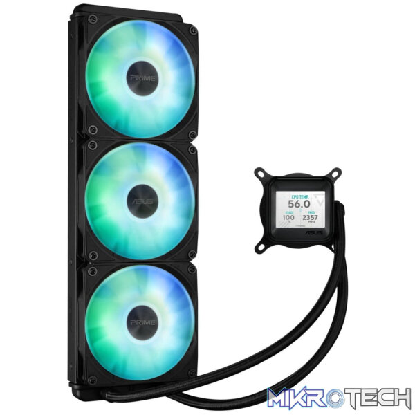 ASUS Prime LC 360 ARGB LCD 360mm Black Liquid CPU Cooler - Image 3