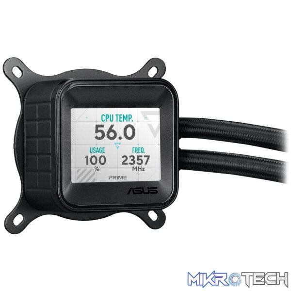 ASUS Prime LC 360 ARGB LCD 360mm Black Liquid CPU Cooler - Image 8