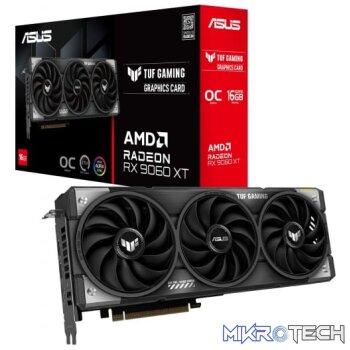 ASUS Radeon RX 9060 XT 16GB TUF GAMING OC GDDR6 128-Bit PCIe 5.0 Graphics Card