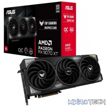 ASUS Radeon RX 9070 XT TUF GAMING OC 16GB GDDR6 256-Bit PCIe 5.0 Graphics Card