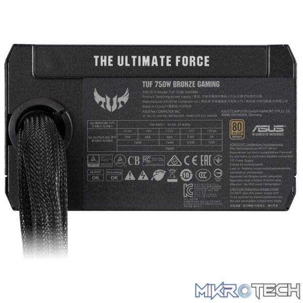 ASUS TUF Gaming 750 Watt 80+ Bronze PSU/Power Supply - Image 4
