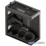Aerocool HAVN HS 420 Base Edition Black EATX case - Adjustable GPU Bracket - Supports 11 fans (0 incl) - 4x 3.5'' or 8x 2.5''