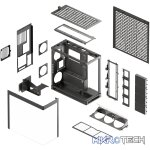 Aerocool HAVN HS 420 Base Edition Black EATX case - Adjustable GPU Bracket - Supports 11 fans (0 incl) - 4x 3.5'' or 8x 2.5'' - Image 3