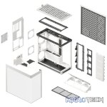 Aerocool HAVN HS 420 Base Edition White EATX case - Adjustable GPU Bracket - Supports 11 fans (0 Incl) - 4x 3.5'' or 8x 2.5'' - Image 3