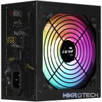 Aerocool KCAS PLUS Gold 650W RGB PSU - ATX 24 PIN; 2x 4+4PIN CPU; 6x SATA; 3x PATA; 2x PCIe 6+2PIN. - Image 3