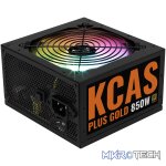 Aerocool KCAS PLUS Gold 850W RGB PSU - ATX 24 PIN; 2x 4+4PIN CPU; 8x SATA; 4x PATA; 3x PCIe 6+2PIN.
