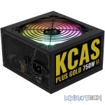 Aerocool KCAS PLUS Gold750W RGB PSU - ATX 24 PIN; 2x 4+4PIN CPU; 8x SATA; 4x PATA; 3x PCIe 6+2PIN.