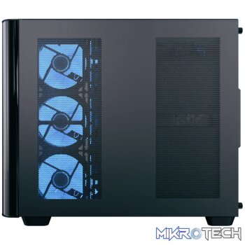 Aerocool P500C Black Mid tower case - Includes 120mm ARGB Fan x 4 and 4-port ARGB control hub - ATX - 3x 2.5'' or 2x3.5'' - 360m