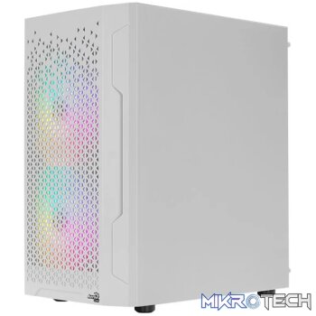 Aerocool Trinity Mini White tower case - 2x 140mm and 1x 120mm RGB included - Micro ATX - 2x3.5'' or 3x 2.5'' - 240mm radiator
