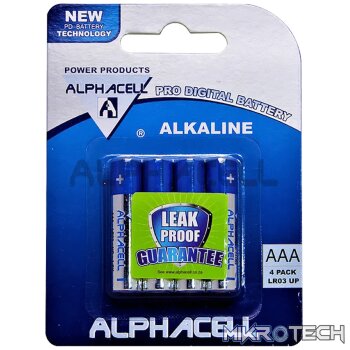 Alphacell Alkaline Pro Digital - AAA 4 Pc Carded