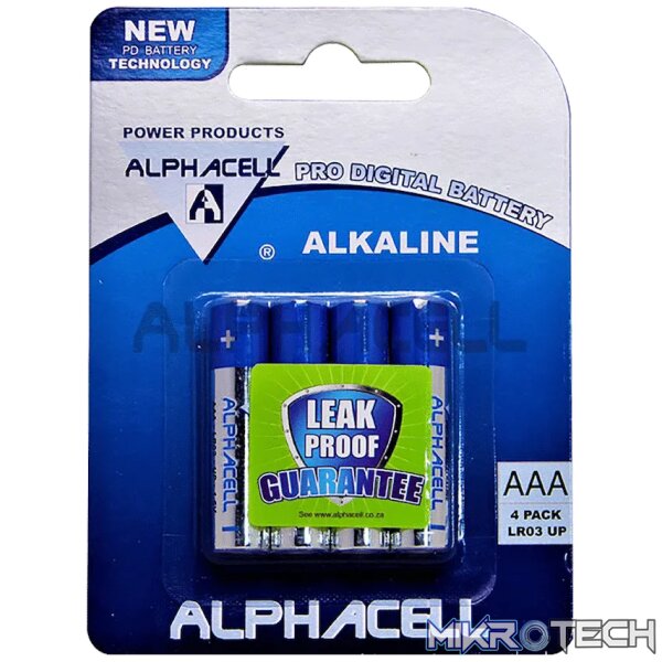 Alphacell Alkaline Pro Digital - AAA 4 Pc Carded Alphacell Alkaline Pro Digital - AAA 4 Pc Carded