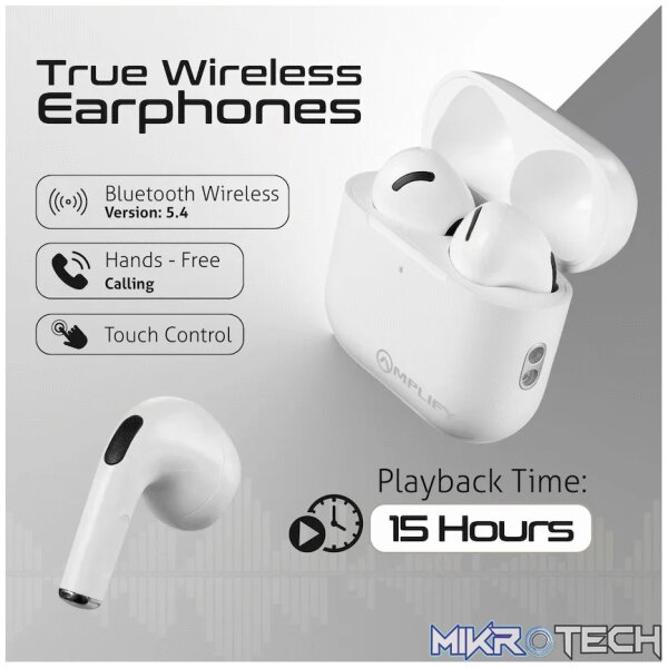 Amplify Astro 2 Series True Wireless Earphones - White - Image 12