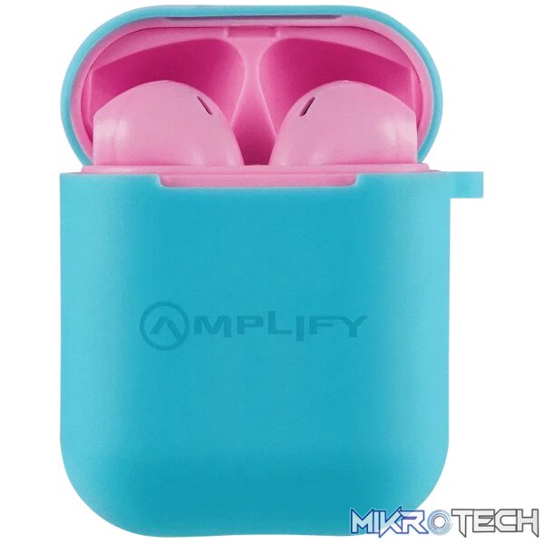 Amplify Buds Series True Wireless Earphones with Silicone Accessories - Pink/Blue Amplify Buds Series True Wireless Earphones with Silicone Accessories - Pink/Blue